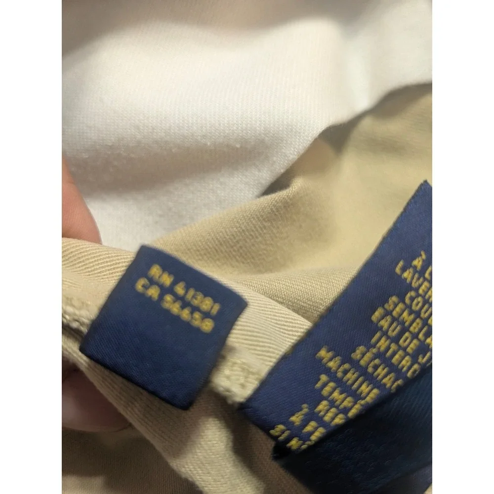Polo Ralph Lauren shorts  Men's Khaki Chino Size 36 Classic Flat Front Cotton